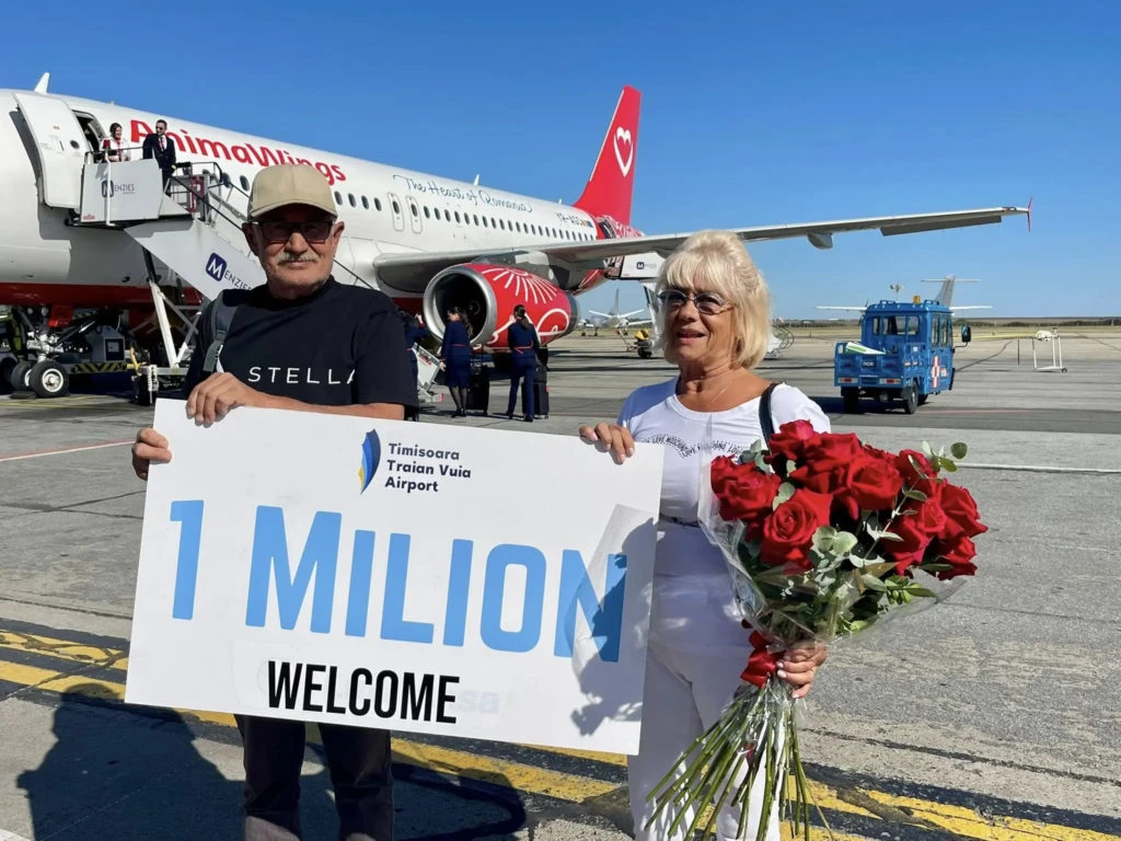 Aeroportul Internațional Timișoara a înregistrat pasagerul cu numărul 1 milion-6