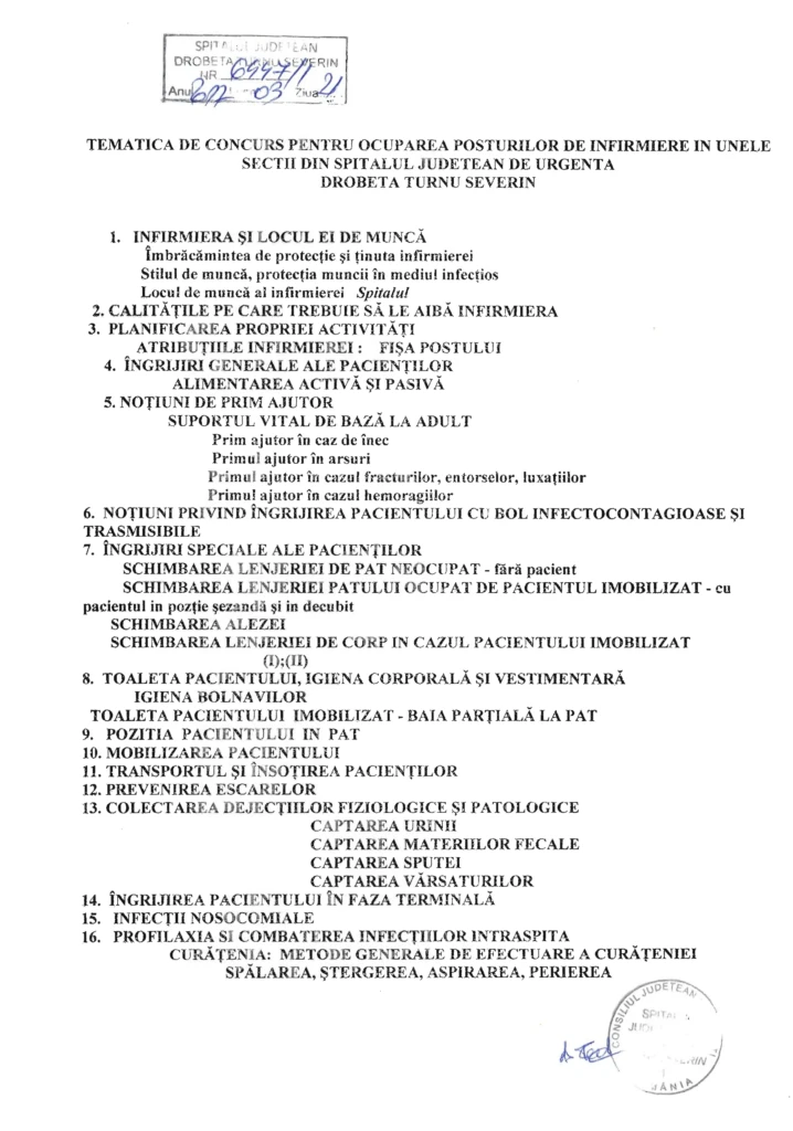 Angajări cu dedicație la Spitalul Municipal Timișoara-6