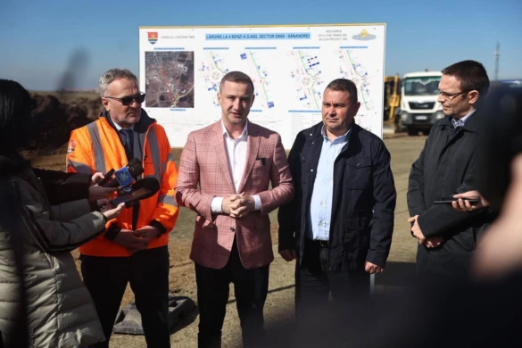 Au început lucrările de lărgire la patru benzi pe drumul Timișoara – Sânandrei
