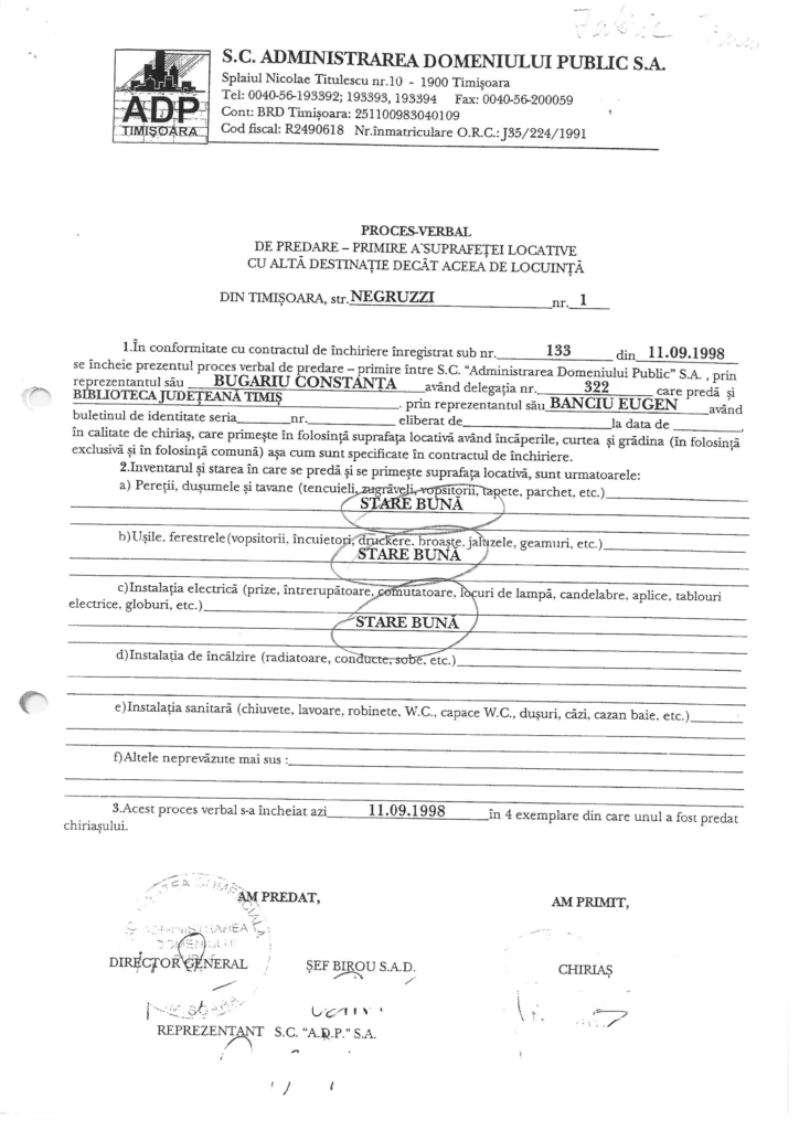 Ruben Lațcău și Dominic Fritz, prinși cu minciuna. Actul Adițional din 2022 dovedește că Primăria avea obligația reabilitării bibliotecii Traian