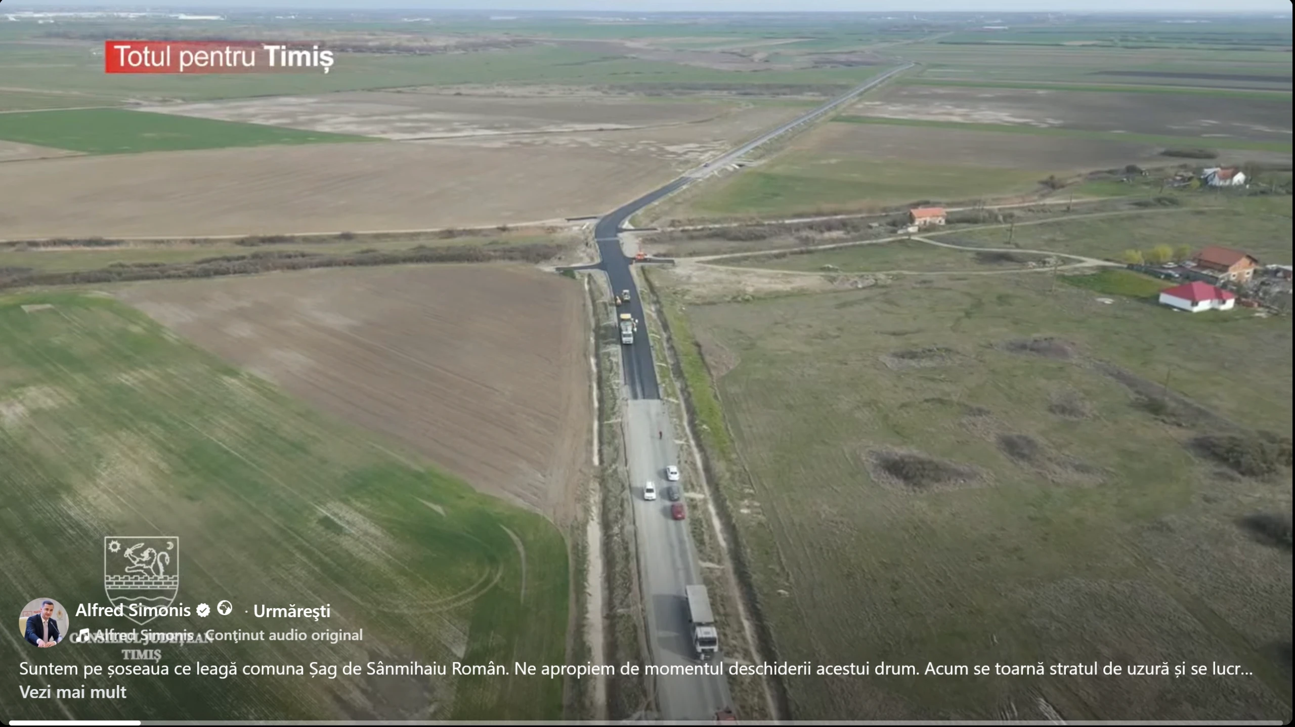 Drumul dintre Șag și Sânmihaiu Român se apropie de deschidere, circulația ar putea fi deschisă la începutul lunii mai