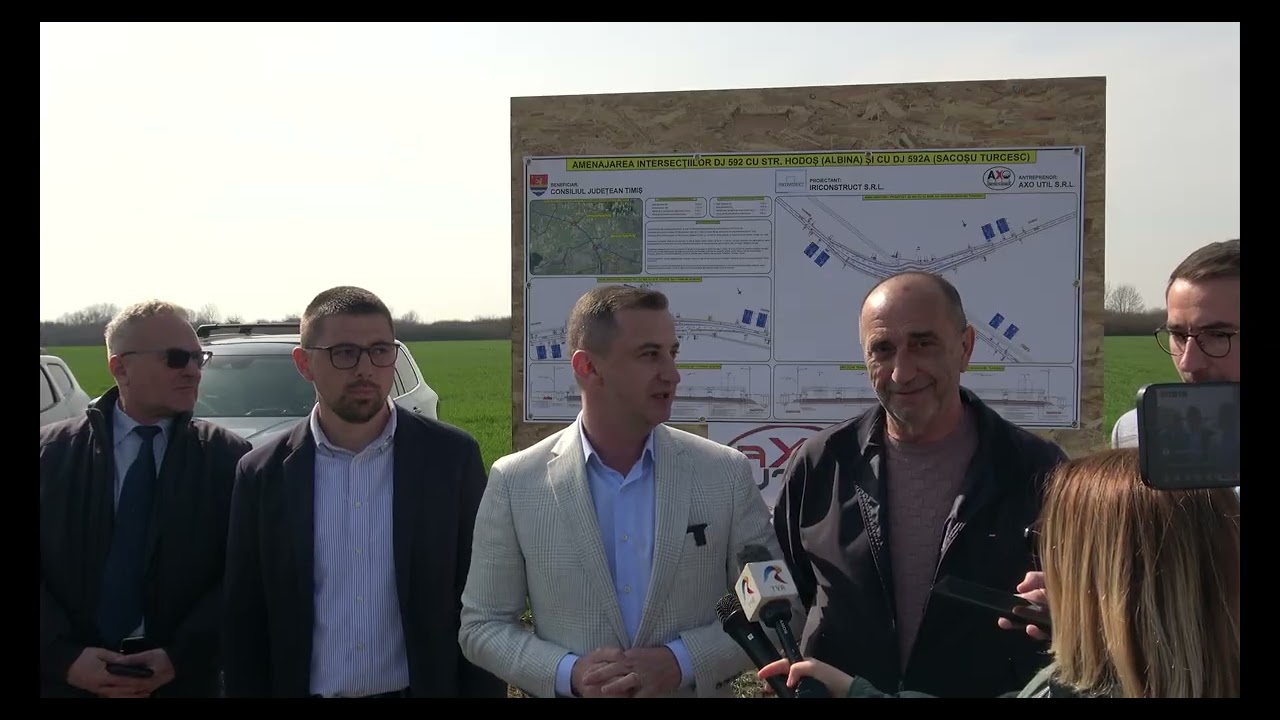 Două sensuri giratorii pe drumul Timișoara – Buziaș, lucrările au început la intersecțiile Sacoșu Turcesc și Albina