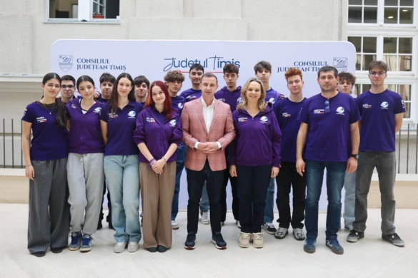 Echipa de robotică CyberMoon merge la Eindhoven cu sprijinul Consiliului Județean Timiș