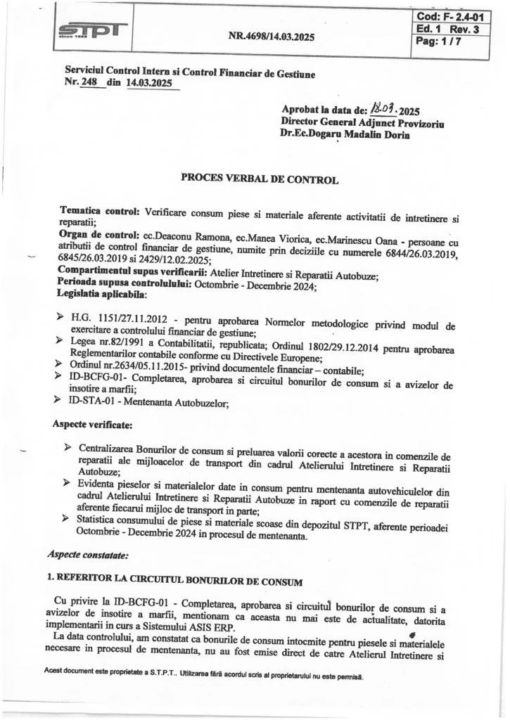 Petolea și Dogaru trebuie să dea socoteală pentru dezastrul de la STPT