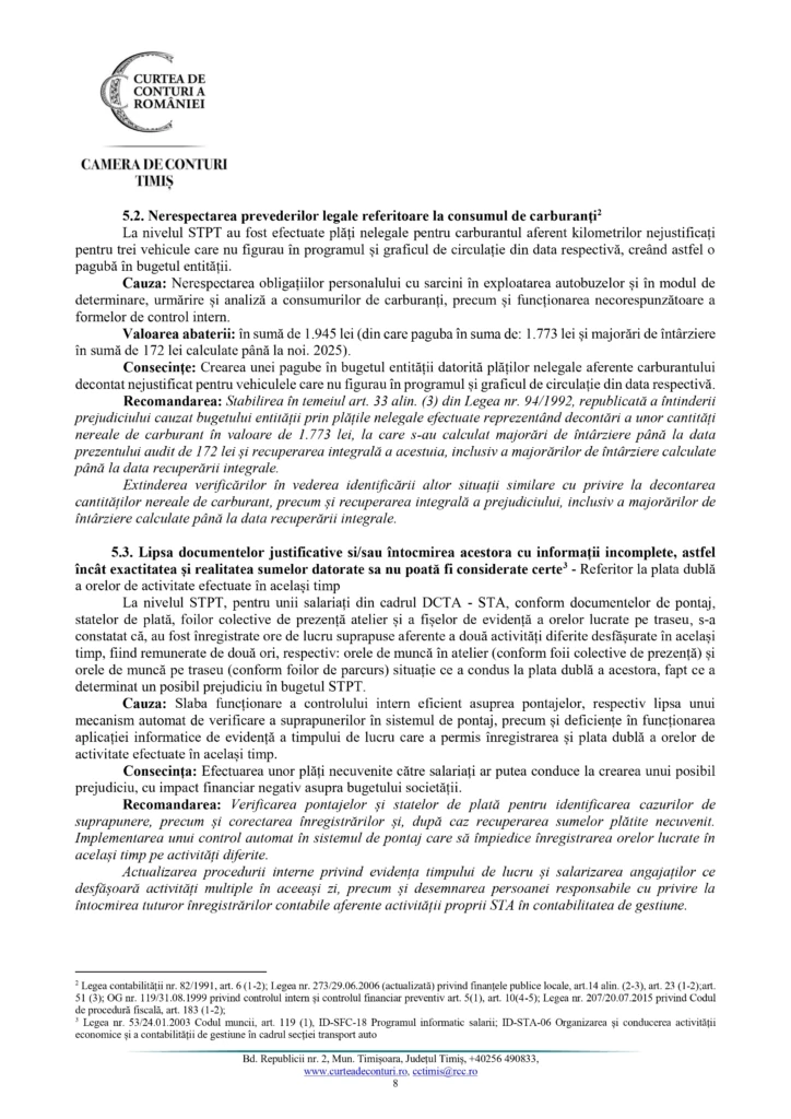 Petolea și Dogaru trebuie să dea socoteală pentru dezastrul de la STPT