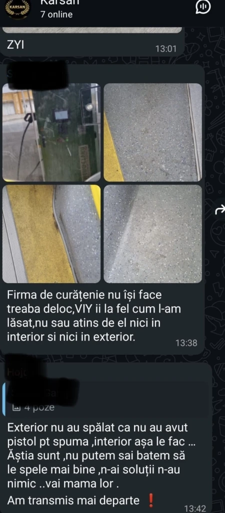 STPT Timișoara, o rușine! Karsan-urile ies murdare pe traseu, iar Dogaru și Pătrașcu șterg mesajele șoferilor ca pe vremea comuniștilor