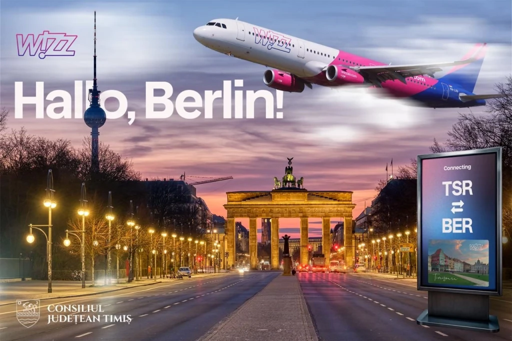 Timișoara Berlin zbor direct Wizz Air