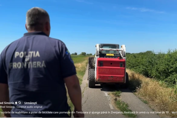 Încep lucrările de reabilitare a pistei de biciclete Timișoara – Zrenjanin. Traseul de 37 de kilometri va primi un nou strat de asfalt