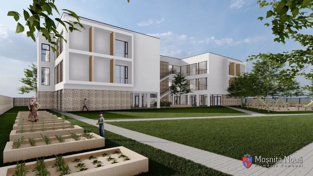 Investiție majoră în Moșnița Nouă. O grădiniță modernă pentru 360 de preșcolari va fi construită pe strada Nucilor