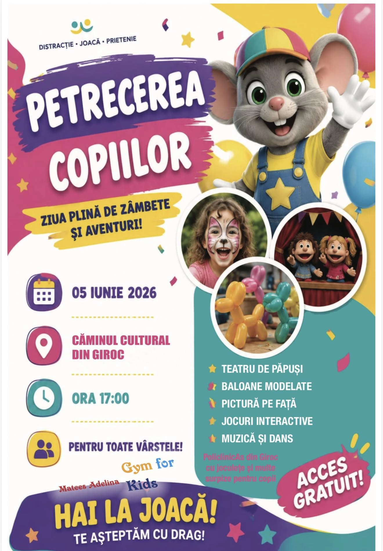 Petrecerea Copiilor revine la Giroc! Ansamblul Ghiocelul pregătește o după-amiază de neuitat