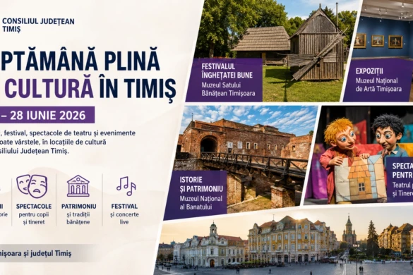 Săptămână plină de evenimente culturale în Timiș. Festival, expoziții și spectacole pentru copii între 22 și 28 iunie