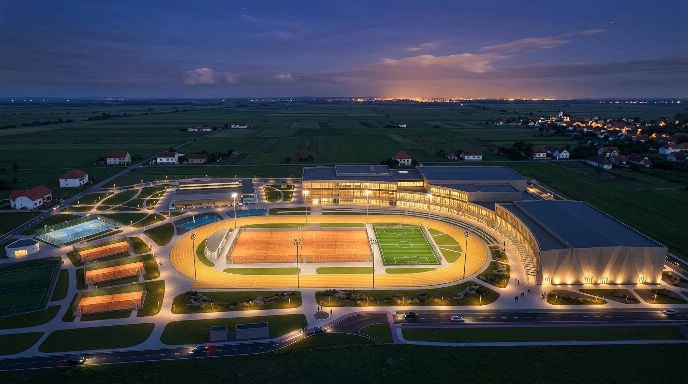 Cel mai mare complex sportiv din România prinde contur la Timișoara ce va cuprinde „Timiș 4 All” de la Giroc
