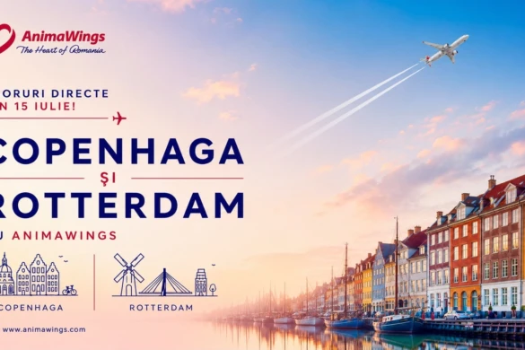 AnimaWings lansează primele zboruri directe din Timișoara către Rotterdam și Copenhaga
