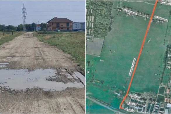 Se asfaltează un nou tronson al Bulevardului Armatei din Giroc. Drumul va deveni rută alternativă în timpul lucrărilor de pe Calea Timișoarei