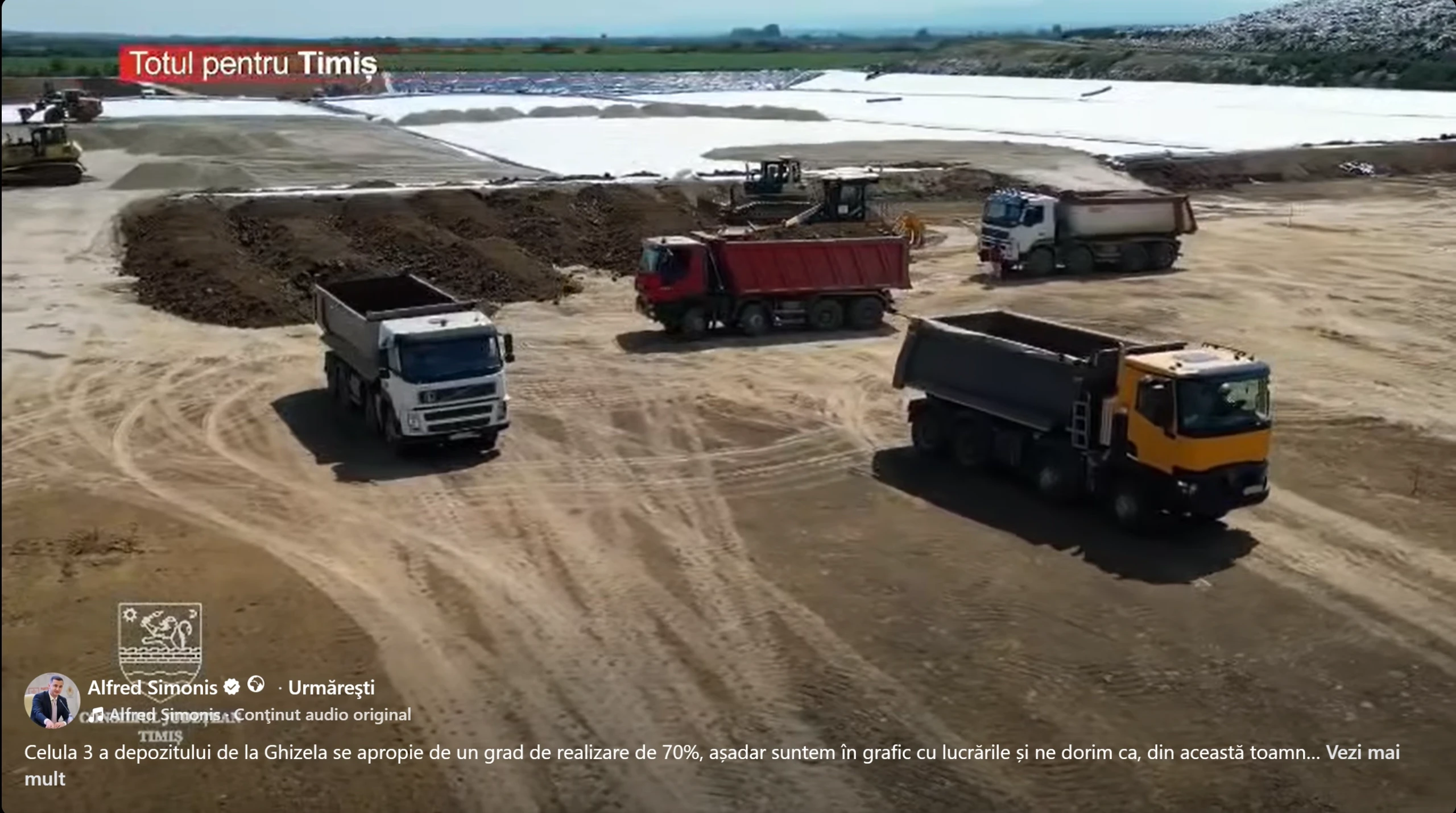 Celula 3 a depozitului de la Ghizela se apropie de finalizare