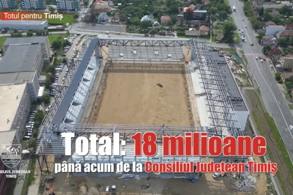 Consiliul Județean Timiș a virat încă aproape 7 milioane de lei pentru Stadionul „Eroii Timișoarei”