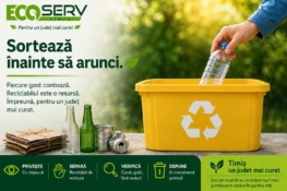 ECO SERV Timiș: ambalajele curate ajută reciclarea