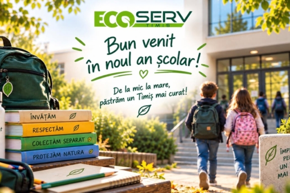 Eco Serv Timiș: colectarea separată, lecție de început de școală