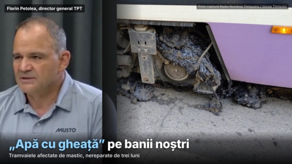 Apă cu gheață pe banii noștri. Tramvaiele afectate de mastic, nereparate de trei luni