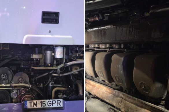 Autobuz TPT în flăcări la Gara de Est. Unde a fost extinctorul?