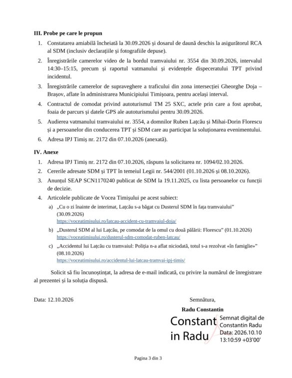 document plângere penală cu lista probelor și semnătura digitală a lui Constantin Radu document plângere penală cu lista probelor și semnătura digitală a lui Constantin Radu