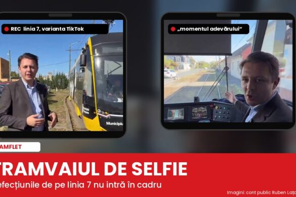 Tramvaiul de selfie. Defecțiunile de pe linia 7 nu intră în cadru